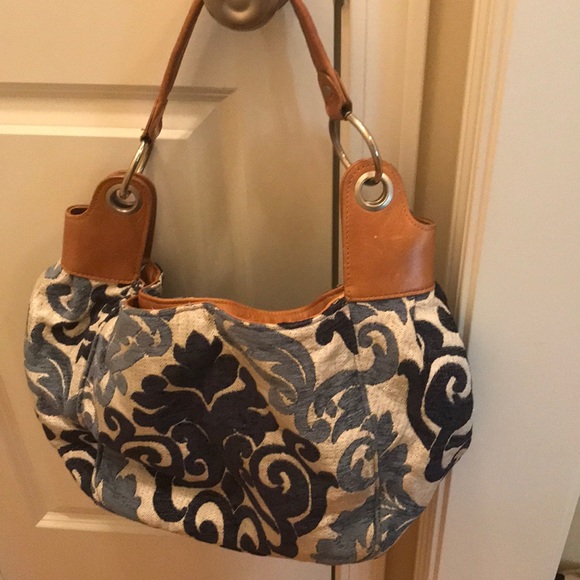 Handbags - Glenda Gies blue floral handbag